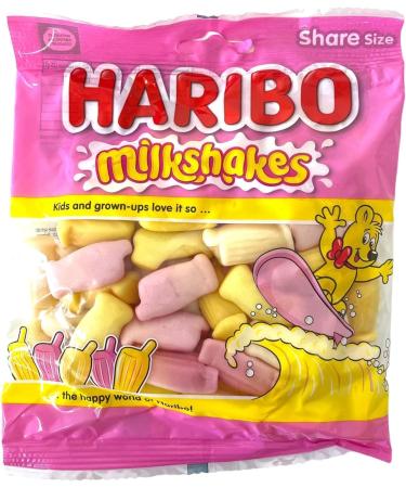 Milkshakes Strawberry Vanilla and Banana Milkshake Flavour Gummy Soft Chewy Sweets 160g - 3x Share Bags - Buy Online on GoSupps.com