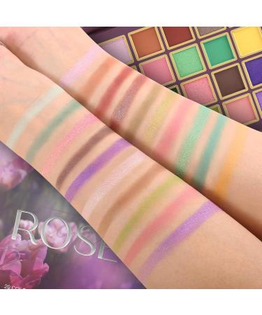 Colorful 20 Shade Eyeshadow Palette - Purple Green Pink & Brown - Matte & Shimmer Makeup for Women - International Shipping Available - Buy Online on GoSupps.com