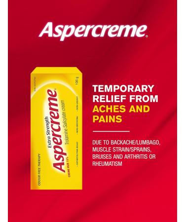 Aspercreme Extra Strength 106 g Arthritis Pain Relief Odour Free Therapy Easy Open No Irritation or Burning Non-Greasy for Pain Associated With Backache & Muscle Strain - Buy Online on GoSupps.com