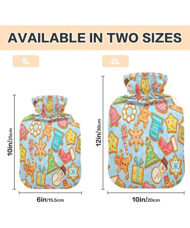 KCLDECI 2L Hot Water Bottle with Lid - Christmas Foot Warmer & Pain Relief | Heat & Cold Therapy for Cramps - Buy Online on GoSupps.com