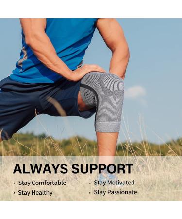 Buy Tangsoo Compression Knee Brace for Men & Women - Stabilizers for Arthritis Sports Running & Volleyball - XL Size Support - Buy Online on GoSupps.com