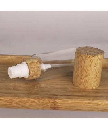 COSIDEA 6 pcs Empty 1oz / 30ml bamboo lids clear glass bottle with lotion pump dispenser refillable emulsion cosmetic cream bottles toiletries refill travel container 30 ml With Lotion Pump - Buy Online on GoSupps.com