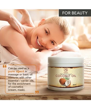 Coconut Oil 500ml - Pure Cold-Pressed Cocos Nucifera from Indonesia | Natural Body Butter & Hair Care - Buy Online on GoSupps.com