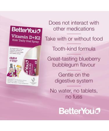 BetterYou Kids Vitamin D + K2 Oral Spray 15ml - Daily Essential for Healthy Growth - Buy Online on GoSupps.com