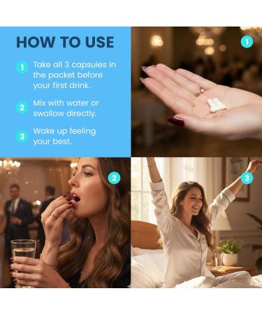 Good Mana Hang Easy Pre-Drink Supplement with Olena Gold Turmeric & Vegan NAC Natural Metabolism & Recovery Support - 3 Capsules/Pack - Buy Online on GoSupps.com