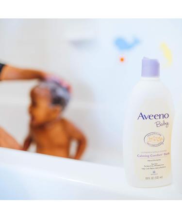Aveeno Baby Calming Comfort Bath Lavender & Vanilla 18 fl oz - Soothing Formula for Baby's Delicate Skin - Buy Online on GoSupps.com