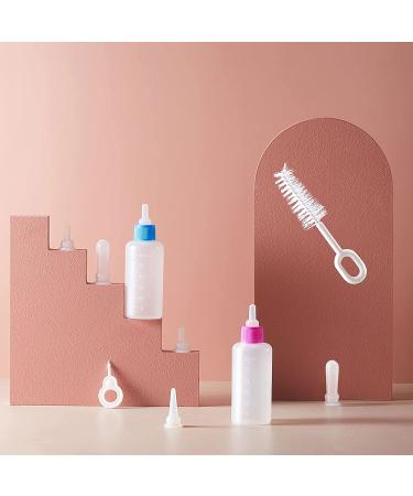 Tondiamo 16-Piece Pet Feeding Bottle Kit | Kitten Milk Replacer & Puppy Feeder Set with Replacement Nipples | Nursing Supplies for Newborn Small Animals - Blue/Pink - Buy Online on GoSupps.com