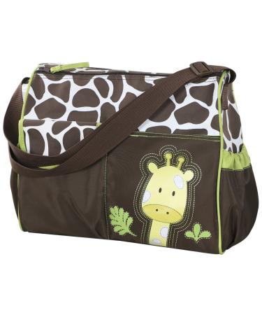 Accessotech Waterproof Baby Diaper Nappy Mummy Changing Handbag Shoulder Bag with Mat Travel (Giraffe Green)