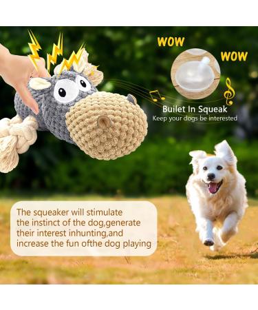 Aeitpet Plush Dog Toys for Large & Small Dogs - Squeaky Cuddly Toys with Crinkle Paper - Perfect Puppy Gifts - Buy Online on GoSupps.com