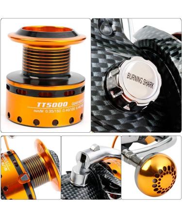 Burning Shark Fishing Reel- 12+1 BB Light & Smooth Spinning Reel with Powerful Carbon Fiber Drag for Saltwater & Freshwater Fishing - Buy Online on GoSupps.com