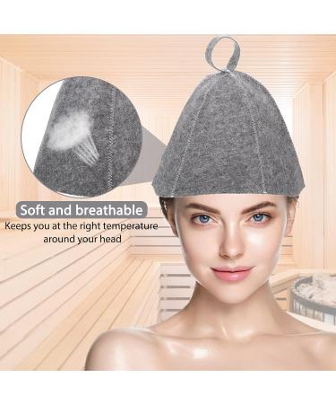 Saunahut 3Pcs Men s Felt Sauna Hats Ideal for Saunas & Baths | Comfortable & Durable - Buy Online on GoSupps.com