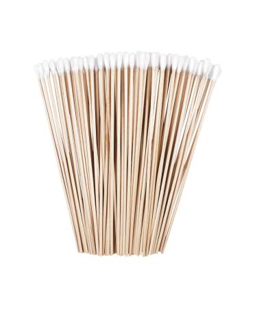 Lurrose Cotton Swabs with Wooden Handles Cotton Stick with Cotton Tip for Home and Office 200pcs