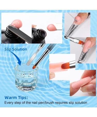 Morovan Poly Gel Slip Solution - 4OZ | Dual-Ended Nail Brush & Tools | Cuticle Revitalizer Oil | Anti-Stick Poly Extension Gel Slip Solution for DIY Nail Extensions at Home - 1 Fl Oz - Buy Online on GoSupps.com