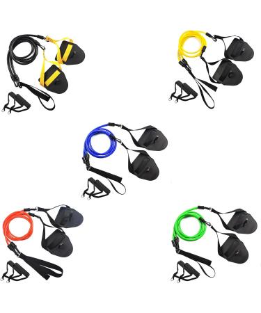 WDNIGLP 2 in 1 Swimming Arm Training Pull Rope with Hand Paddle Swimming Elastic Rope Resistance Band Training Equipment Red - Buy Online on GoSupps.com