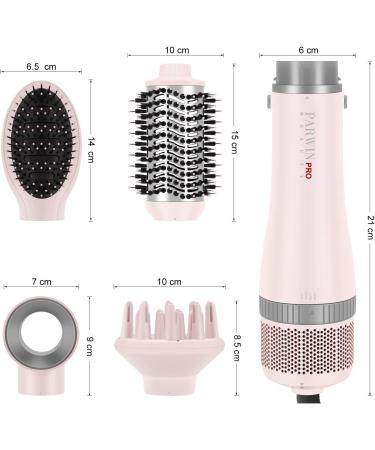 PARWIN PRO BEAUTY 4 in 1 Hair Dryer Brush Set with Ionic Care - Hot Air Styler for Hair Styling, 1000 Watts, Pink - Buy Online on GoSupps.com