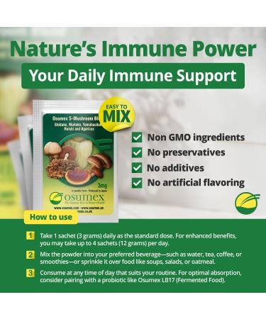 5 Mushroom Blend Supplements 10 Sachets - Mushroom Supplement Powder for Women and Men, Mushrooms Powder for Daily Dose of Antioxidants, Powdered Mushrooms Supplement for Immune Support Pack of 10 - Buy Online on GoSupps.com