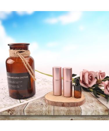 10 Pack Pink Glass Essential Oil Roller Bottles 5ml | Refillable Roll-On with Stainless Steel Ball | Travel Perfume Sample Bottles - Buy Online on GoSupps.com