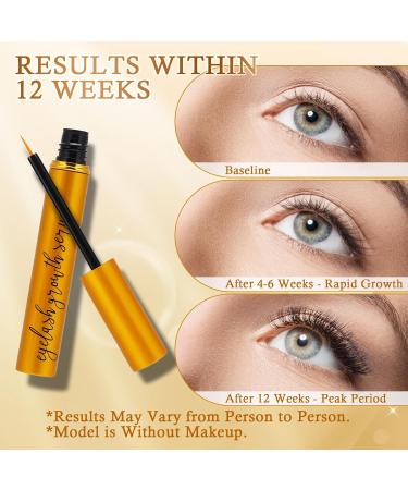Eyelash Growth Serum - Advanced Formula for Longer Thicker Lashes | 5ML Matte & Rose Gold - Buy Online on GoSupps.com