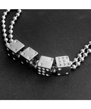 Oralgo Cube Trailer Necklace for Men & Women - Hip-Hop Punk Choker Double-Aged Splicing Collarbone Chain - Buy Online on GoSupps.com