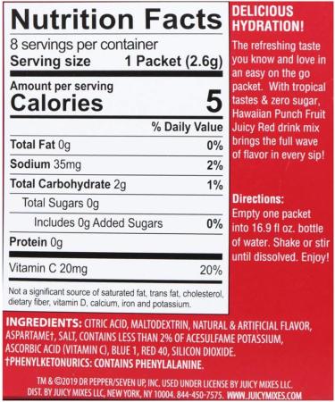 Hawaiian Punch Fruit Juicy Red on the Go New Better Taste 8 Drink Mixes - 4 Pack - Buy Online on GoSupps.com