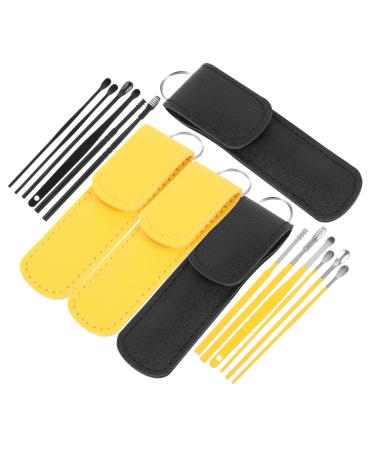 BCOATH 4sets Non-Slip Metal Earwax Picker Set Ear Cleaning Tools Portable Earwax Removal Kit for Cleaner