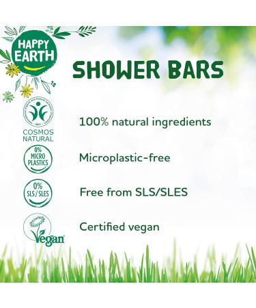  HAPPY EARTH Happy Earth Shower Soap - For Men & Women - Shower Soap Block - 100% Natural Ingredients & Vegan - Cedar Lime - 90g - Buy Online on GoSupps.com