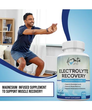 Electrolyte Capsules with Vitamin D3, Magnesium, Potassium & Calcium - Muscle Recovery, Performance & Endurance Support 100 Capsules | Made in USA - Buy Online on GoSupps.com