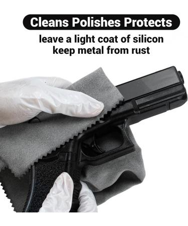 Gun Cleaning Supplies Combo Pack with Silicon Cloth, Patches, and Swabs in Storage Case - Rifle Handgun Cleaner Kit 9mm - Buy Online on GoSupps.com