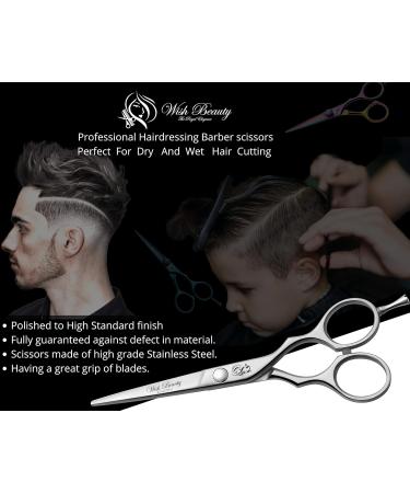 Glamified Glam Hairdressing Barber Hair Scissor for Professional Hairdressers Barbers Stainless Steel Hair Cutting Shears - for Salon Barbers Men Women Children and Adults - Buy Online on GoSupps.com