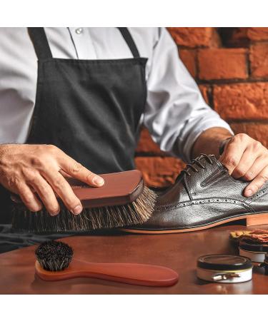 3pc Horsehair Shoe Brush Set + Plush Polishing Glove - For Boots, Shoes, Car Seats & Sofas - Buy Online on GoSupps.com
