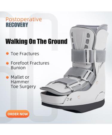 Short Cam Walker Fracture Boot - Offloading Walking Boot for Broken Toe Post Op Surgery Hammer Toes & Bunions - Orthopedic Foot Support (S - Buy Online on GoSupps.com