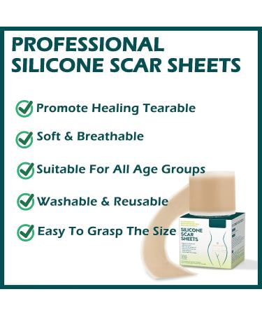MIELIKKI Silicone Scar Sheets - Reusable 1.6x120 Roll for Scar Removal from Acne, C-Sections, Burns, and Surgery - Post Surgery Supplies - Buy Online on GoSupps.com
