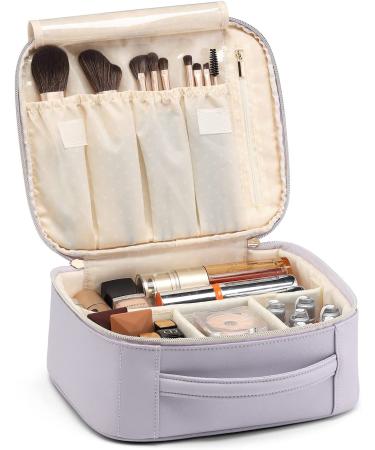 Vlando Travel Cosmetic Bag Organizer with Dividers - Purple | For Makeup, Brushes, Toiletries, Jewelry - Buy Online on GoSupps.com