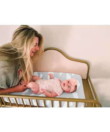 Premium Cotton Baby Changing Pad Cover 4 Pack - Grey and White - Machine Washable - Boy or Girl - Diaper Changing Pad Sheets - Buy Online on GoSupps.com