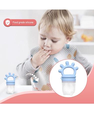 Premium Silicone Baby Pacifier with Fruit Feeding Dispenser | Reusable & Soothing for Aching Gums - Light Blue - Buy Online on GoSupps.com