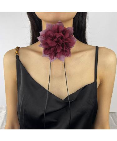 Southjieling Handmade Vintage Flower Collar Necklace - Unique Fabric Jewelry for Women & Girls in Mint Green - Buy Online on GoSupps.com