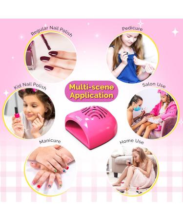 AIRSEE Portable Nail Fan Dryer - Quick Dry Mini Nail Polish Dryer for Girls - Ideal Birthday & Christmas Gift - Battery Operated Rose - Buy Online on GoSupps.com