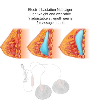Postpartum Massage Device for Women | Portable Silicone USB Charger | 7 Adjustable Stages | Breastfeeding Relief with Dual Massage Heads - Buy Online on GoSupps.com