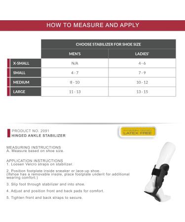 OTC Hinged Ankle Stabilizer - Adjustable Stirrup Brace for Sprains Walker Boot Transition Black XS - International Shipping - Buy Online on GoSupps.com