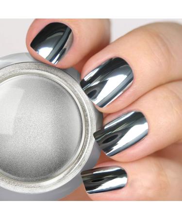 PrettyDiva Silver Chrome Nail Powder - Rose Gold Effect Mirror Nail Powders Pure Metallic Chrome Powder Manicure Pigments for Nail Art - Buy Online on GoSupps.com