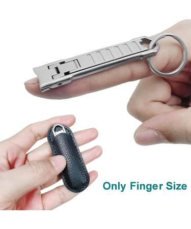 XGIZMOO Nail Clippers with Glass Nail File - Portable Folding Mini Cutter for Natural Nails | Curved Trimmer with Keychain | Wide Jaw Design | X021DB-S - Buy Online on GoSupps.com
