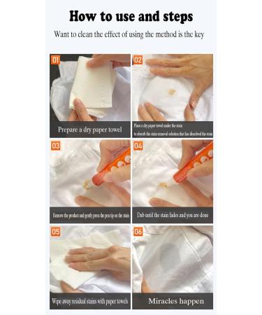 Stain Remover Pen - Set of 2 Stain Removal for White Clothes Portable No-Rinse Quick Stain Removal - Buy Online on GoSupps.com