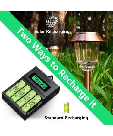 Rechargeable AA Batteries - NIMH 1.2V 1000mAh (4 Pack) - Pre-Charged Solar Power for Lighting & Flashlights - Low Self Discharge Household Use - Buy Online on GoSupps.com