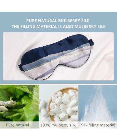 Buy 100% Natural Silk Eye Mask for Sleeping | Soft & Breathable Mulberry Silk Sleep Mask for Men & Women - Blue - Buy Online on GoSupps.com