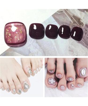 100 Pieces Acrylic Full Cover Toenail Tips - Wrong Toenail Solutions for Perfect Pedicures | International Shipping - Buy Online on GoSupps.com