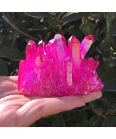 140-150g Rare Beautiful red Flame Aura Quartz Crystal Cluster Specimen Stone Crystal Reiki - Buy Online on GoSupps.com