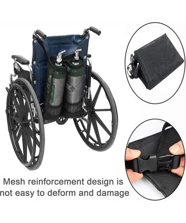 Oxygen Cylinder Bag Wheelchair Carry Pouch Double Hanging Bag Adjustable Shoulder Straps Buckle Reinforcement Design and Mesh Breathable for Home - Buy Online on GoSupps.com