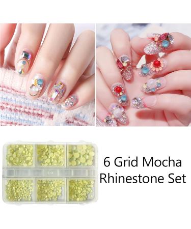 1Box Mixed Nails Art Decorations 3D Beads Nail Easy Installation And Removal Add Charm To Your Nail Nail Supplies Yellow - Buy Online on GoSupps.com