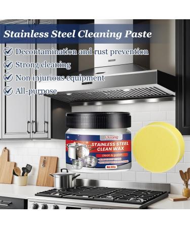 FYeang Stainless Steel Cleaner Stainless Steel Cleaning Wax Stainless Steel Cleaning Paste Rust Remover for Stainless Steel Stainless Steel Cleaner for Appliances - Buy Online on GoSupps.com