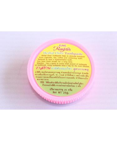 Ras Yan Herbal Clove Toothpaste - 25g Round Box | Authentic Thai Toothpaste for Fresh Breath - Buy Internationally - Buy Online on GoSupps.com